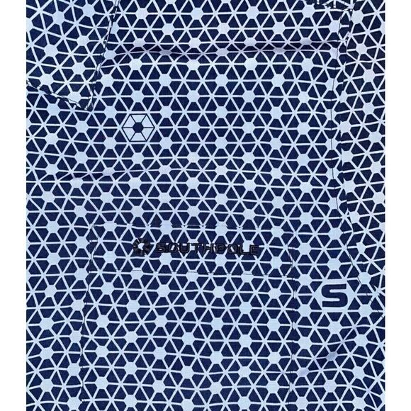 Vintage SOUTHPOLE Y2K Button Up Shirt All Over Print Blue Men’s Size Medium - Picture 3 of 8